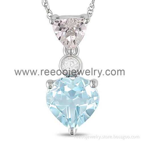 2013 Hot Sale Blue Topaz Pendant, Sterling Silver Pendant Jewelry